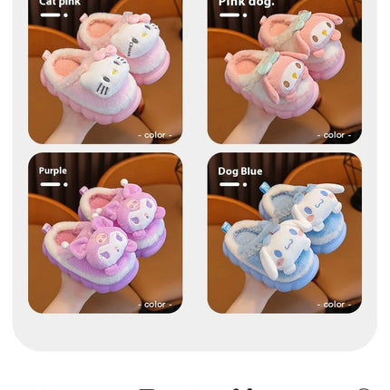 New Autumn And Winter Children'S Cotton Slippers For Boys And Girls Cute Cartoon Indoor Slippers For Infants And Young Children