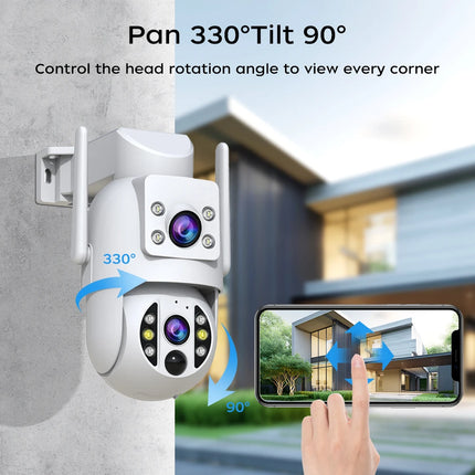 JOOAN 8MP 4K WiFi Solar Camera Outdoor CCTV Surveillance Camera With Solar Panel Dual Lens PTZ IP Cam Security Protection