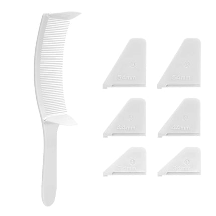 Barber Cuts Hair with A Curved Comb A Flat Top Haircut A Curved Positioning Comb and A Styling Tool，Special for Real Hair Wigs