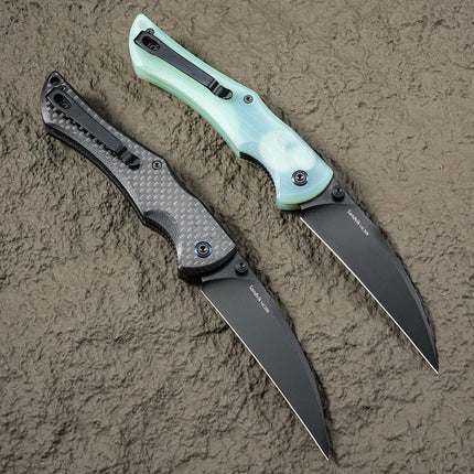 High Quality Folding pocket knife. 14C28N Steel Pocket Knife,carbon fiber Handle,Outdoor Camping Hunting EDC Folding Knife