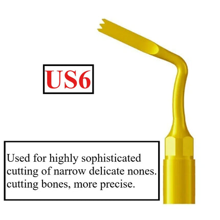 Finer 1pcs Dental Piezosurgery Tip Bone Surgery Tip Ultrasonic Bone Cutter Exelcymosis Dental Surgery Tip Fit Mectron Woodpecker