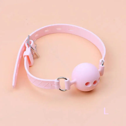 All Silicone Mouth Gag Breathable Ball Gag Adjustable Belt Mouth Sex Toys For Adult SM Games Sexyshop Erotic Accessories