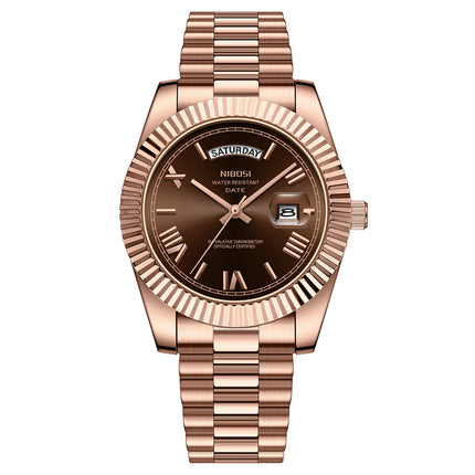 NIBOSI Men's Watches Top Brand Luxury Man Watch For Men Automatic Date Week Waterproof Quartz Wristwatches Luminous Reloj Hombre