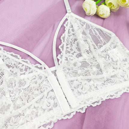 Summer New Style Lace Sexy Front Buckle Design Without Chest Pad V-neck Hot Girl Inner Sleeveless Backless Sexy Female Lingerie