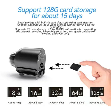 Lenovo Mini 8K HD Camera WiFi Wireless Night Vision Motion Detection Video Camera Home Security Camcorder Audio Video Recorder