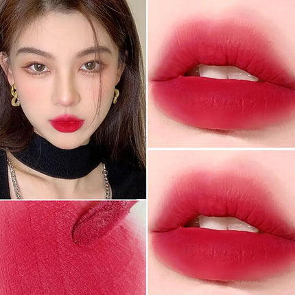 Matte Matte Lip Glaze 6 Colors Peel-Off Liquid Lipstick Waterproof Long Lasting Moisturizing Matte Red Lip Gloss Beauty Cosmetic