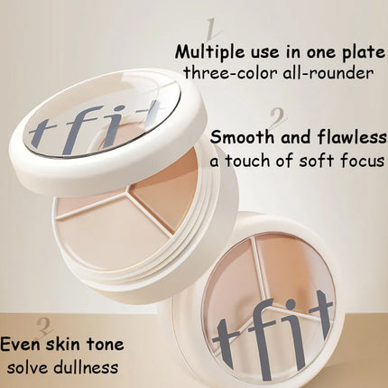 TFIT 3 Colors Concealer Palette Professional Makeup Face Eye Contour Face Spot Concealer Dark Circle Correcting Face Makeup