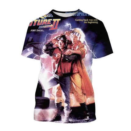 Summer fashion fantasy 3D printed movie short sleeved cool technology interstellar personality T-shirt