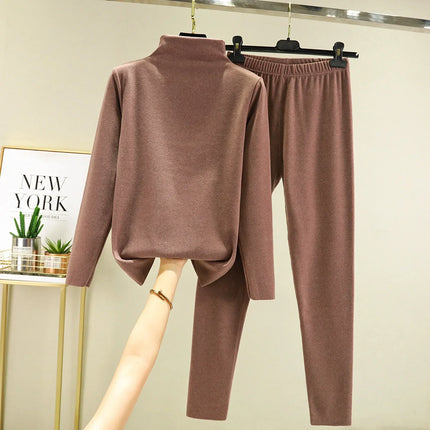 thermal underwear Suit women Winter Dralon Long Johns Warm ensemble femme 2 pieces set womens thermal clothing lange onderbroek