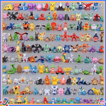 144pcs Pokemon Pikachu Action Figure Toys Mini Figures Model Toy Pikachu Anime Kids Doll Birthday Christmas Gifts