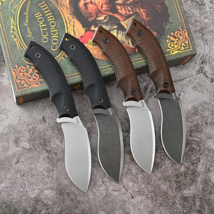SDOKEDC Fixed Blade Knife DC53 Steel G10 / Material Handle, Outdoor Camping Hunting Survival EDC Hand Tool with Sheath