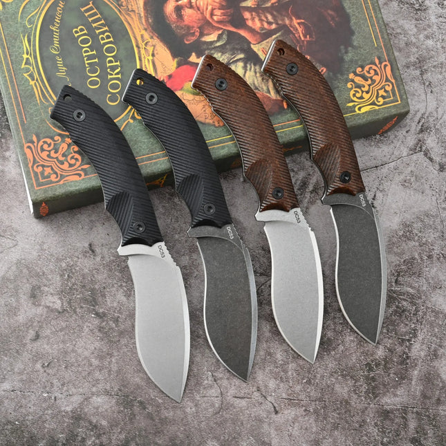 SDOKEDC Fixed Blade Knife DC53 Steel G10 / Material Handle, Outdoor Camping Hunting Survival EDC Hand Tool with Sheath