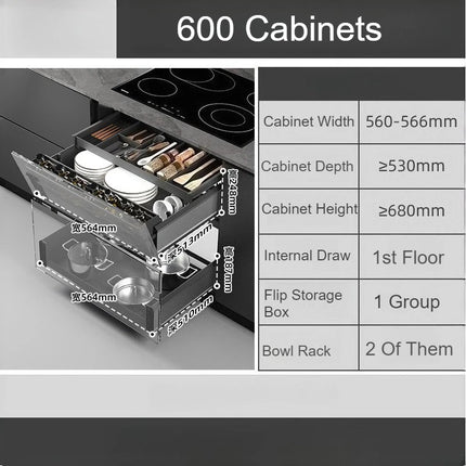 Pull Out Kitchen Cabinet Organizer Metal Large Capacity Kitchen Cupboard Organizer with Slide Rail Home Kitchens Accessories
