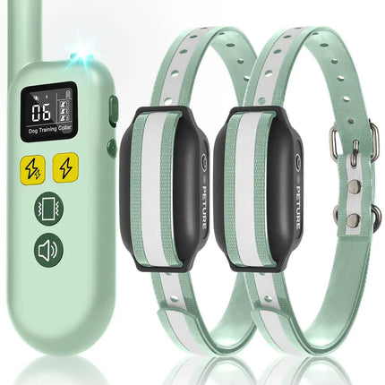 IPX7 Waterproof Training Collars for 7-120lbs Medium Large Dogs，3300ft Dog Shock Collar with Remote, Shock & Double Shock Mode