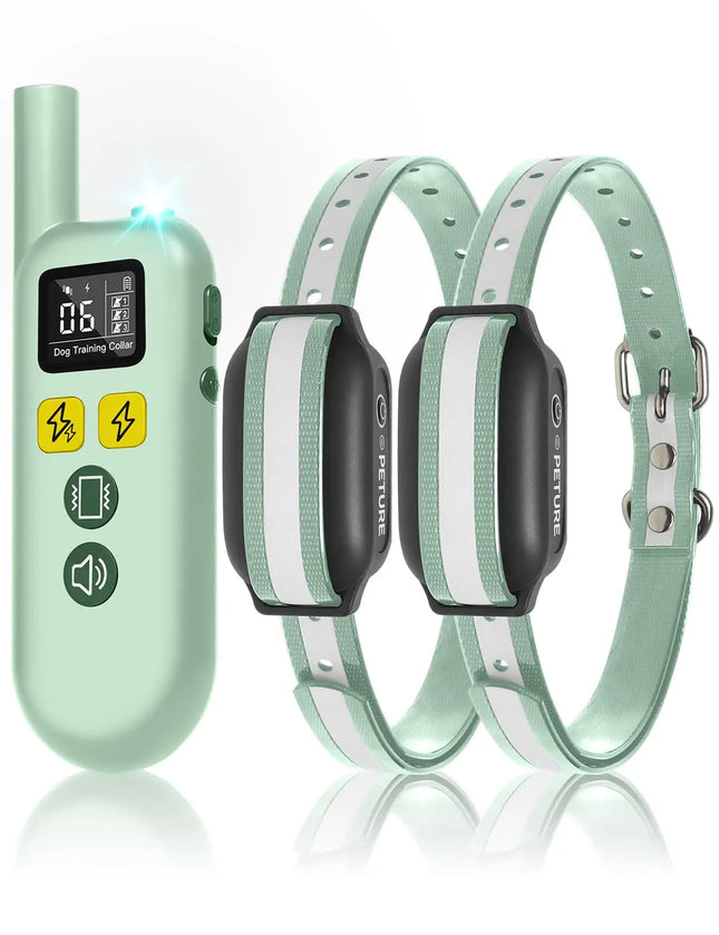IPX7 Waterproof Training Collars for 7-120lbs Medium Large Dogs, 3300ft Dog Shock Collar with Remote, Shock & Double Shock Mode