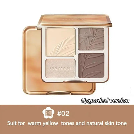Judydoll Facial Highlighter Makeup Palette Matte Shadow Shimmer Nose Natural Long Lasting Contour Cosmetics Makeup