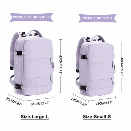 Buylor Travel Backpack for Women 40x25x17 Airplane Cabin Backpack Carry-On Luggage 14inch Laptop Backpack Casual Schoolbackpack