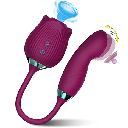 Powerful Licking Vibrator for Women Clitoral Nipple Stimulator Thrusting Dildo 2 in 1 Sex Toy for Women Adult Sex Products