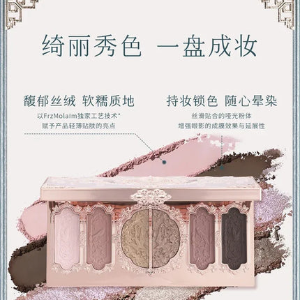 Flower Knows Butterfly Cloud Collar Collection Makeup 6Colors Eyeshadow Matte Fine Shimmer Pearl Glitter Eye Face Palette