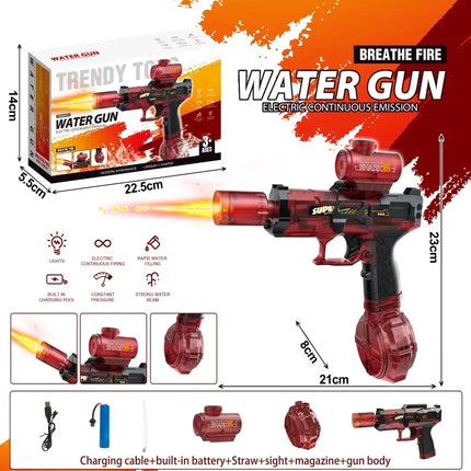 Blasting Lights Are Linked To The Chamber Electric Water Guns Toys for Kids Automatic Water Pistol Children Summer Outdoor Toy