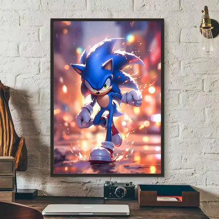 MINISO Sonic Wall Poster Removable Sticker | MINISO Sonic Poster Wall Sticker