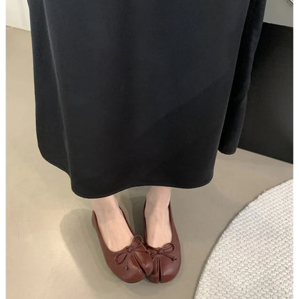 New Brand Women Flats Soft Ballet Shoes Slip On Loafers Soft Moccasins Tabi Ninja Casual Shoes Mujer Ladies Shoes Bow Knot Mujer