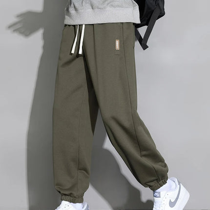 Plus Size Men's Sweatpants 8XL 7XL 6XL Sportswear Elastic Waist Casual Baggy Pants Black Grey Cotton Joggers Male Loose Trousers