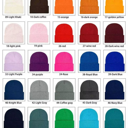 Customized Store New Unisex Winter Casual Hats Hat Women Outdoor Custom Print Logo Text Hat Warm Thick Winter keep warm