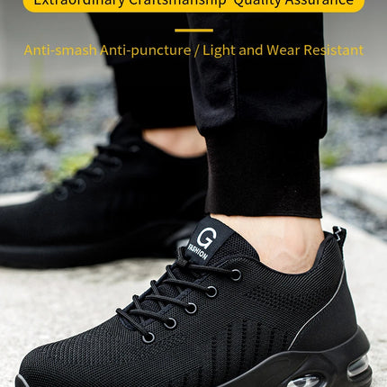Safety shoes for men and women, breathable work sports shoes, steel toe shoes, puncture resistant safety protection shoes