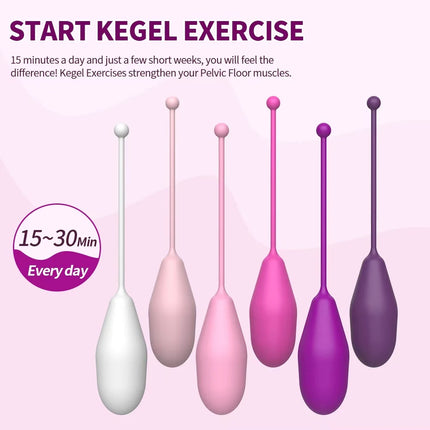 6 pcs Silicone Geisha Kegel Balls Pelvic Floor Muscle Training Ball Exercise Ben Wa Vaginal Tightening Balls Sex Toy for Women
