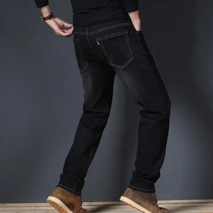 Ripped Plus Size Jeans for men Fashion jean man High Street Retro Washed, Worn Men trousers Casual Cargo Pants Slim Small Feet