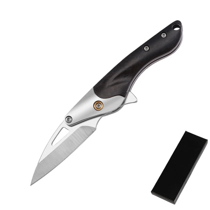 Black Walnut Handle Fruit Knife With High Hardness And Sharp Edge Made Of 7CR17 Stainless Steel Compact Folding Small Knife