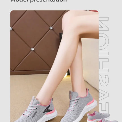 Lightweight and breathable running shoes for ladies, suitable for spring and autumn seasons. Multi-functional casual sports shoe