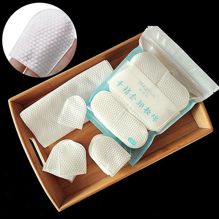 120pcs/Bag U-Shaped Pocket Soft Facial Cotton Pads Makeup Remover Cosmetic Wipes