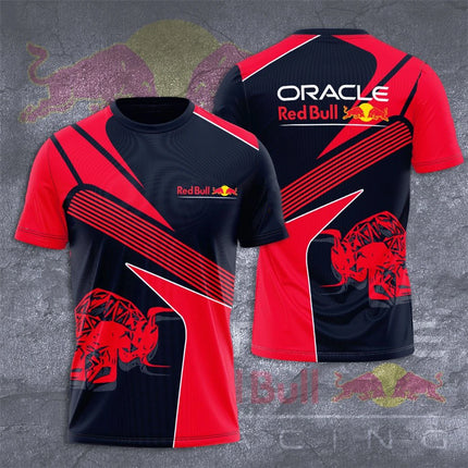 Summer Latest Red Bull Men's T-shirts Fashion Racing T-shirts Red Bull 3D Printed T-shirts Street Fashion Red Bull Clothing