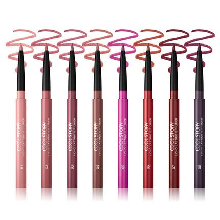 8 Colors Matte Lip Liner Waterproof Long-Lasting Lip Pencil Smudge-Proof Outline Lipstick for Defined Lips, Lip Contour Makeup