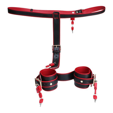 YOCY BDSM restraint set adult leather restraint sets,handcuffs,ankle cuffs, collars, neck covers, sex toys, role-playing props
