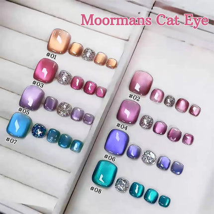 1pcs TC Autumn Popular Green Crystal Cat's Eye Molmans High Density Porcelain White Glass Beads Amber Gel Nail Polish Nail Art