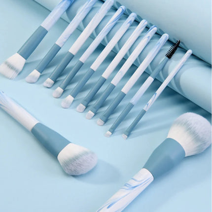 12pcs Makeup Brushes Set Portable Foundation Powder Blending Blush Concealer Synthetic Fiber Bristle Brush Blending Makeup Brush
