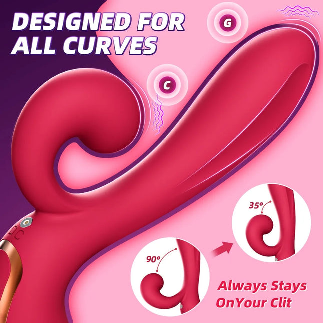 360 Rotation Swing Tongue Licking Vibrator Female Powerful G-Spot Vagina Massager Dildo Thrusting Clitoris Stimulator Sex Toy