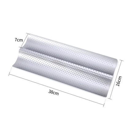 New Nonstick Baguette Baking Tray 2/4 Grooves Bakeware Baguette Mold Baking Tool Waves French Bread Baking Pan