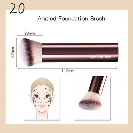 Hourglass Makeup Brush All Kinds Eyeshadow Foundation Concealer Powder Bronzer Blusher Eyeliner Retractable Professional Brushes
