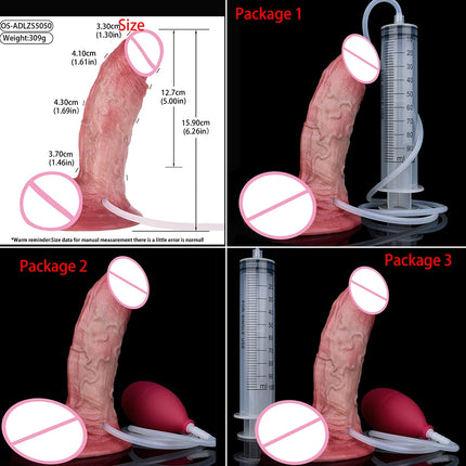 SXXY Skin-Like Realistic Squirting Dildo Silicone Water Spray Anal Plug G-spot Stimulation  Adult Pleasure Toys for Men Women