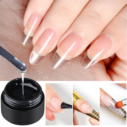 8ml Quick Building Extension Nail Gel Milky White Semi-Permanent UV/LED Gel Varnish Suitable for Manicure DIY Nail Prolong Tool