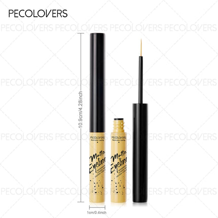 1PC Matte Colored Liquid Eyeliner Pen, Quick Drying, Smooth, Black/brown/blue, for A Charming Halloween Christmas Eye Makeup