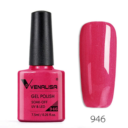 Venalisa Nail Gel Polish Semi Permanent Salon Quality TPO Free Glitter 7.5ml Soak off UV LED Nail Gel Varnish