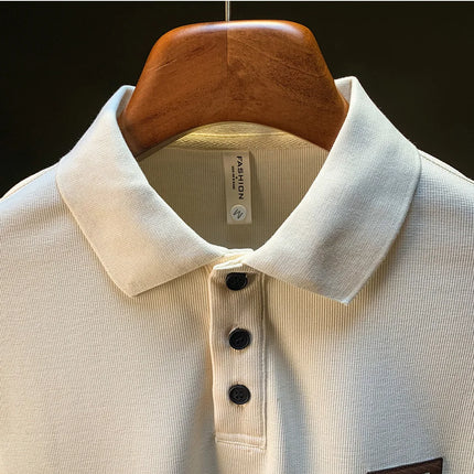 Summer Short-sleeved Polo Shirt for Men 2025 New Large Simple T-shirt Top Versatile Casual Men's Clothing