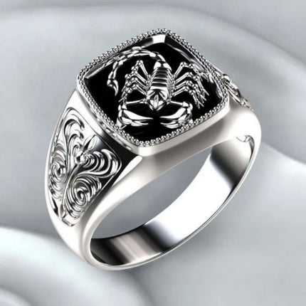 New Simple Retro Personalized Street Niche Scorpion Ring Men's Fashion Creative Trend Boys Jewelry Hip Hop Party RingAccessories