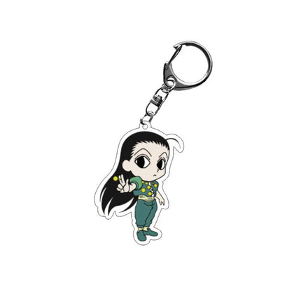 HUNTER HUNTER llavero anime Gon Freecss Killua Zoldyck Hisoka Chrollo Lucilfer Acrylic figure keychain Fans Birthday Gifts 6cm
