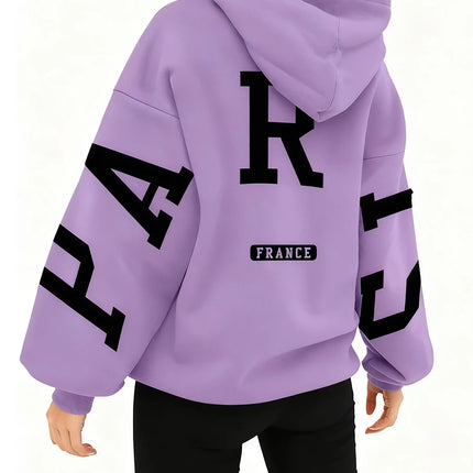 European And American Loose Casual Pullover Hoodie Sweatshirt Coat Printed Letter Pattern High Street Hip-Hop Trendy Men Women